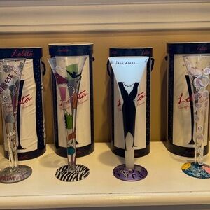 Lolita Metallic Blue Cocktail Glass - 'Little Black Dress'